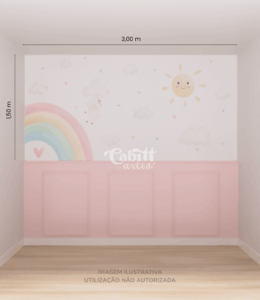 Papel de Parede Infantil Ovelhinha e Céu