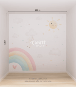 Papel de Parede Infantil Ovelhinha e Céu