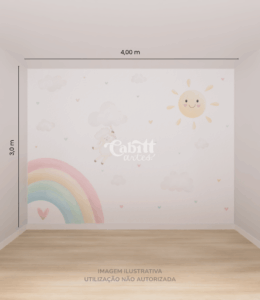 Papel de Parede Infantil Ovelhinha e Céu