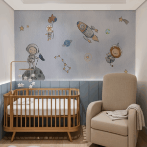 Papel de Parede Infantil – Astronauta no Espaço
