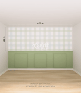 Papel de Parede Infantil Quadriculado Vichy