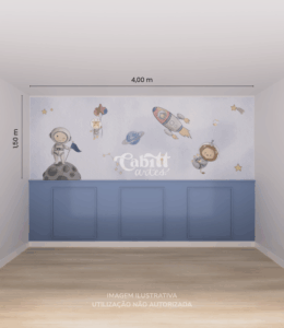 Papel de Parede Infantil Astronauta no Universo