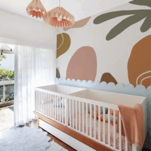 Papel de Parede Arte Orgânica Abstrata Minimalista