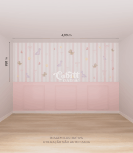 Papel de Parede Infantil Dinos & Laços - Meninas